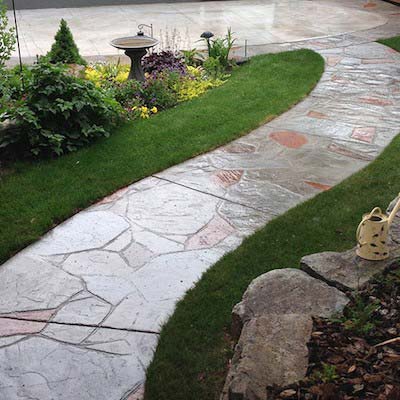 Patio Sidewalk Curving Walkway