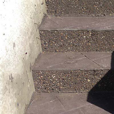 Recessed Patio with Stairs